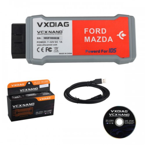 New Arrival VXDIAG VCX NANO for Ford/Mazda 2 in 1 with IDS V98