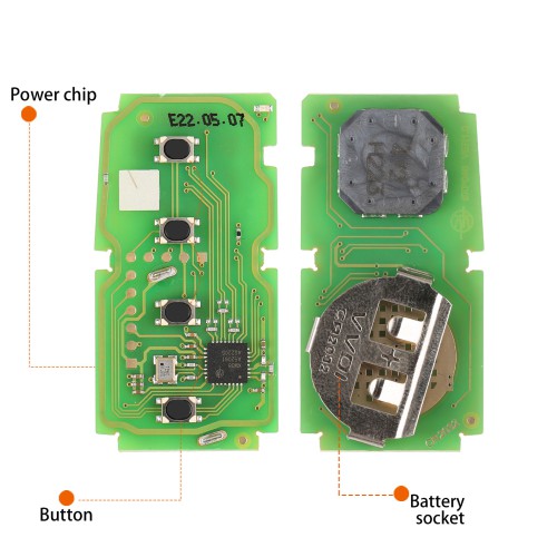 XHORSE XSTO01EN FENG.T Universal Smart Key Type B (Chromed Button)