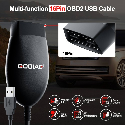 GODIAG J2534 Compatible with J2534 Passthru & ELM327 Diagnose J1979 Compatible Vehicles Switch Mode Automatically