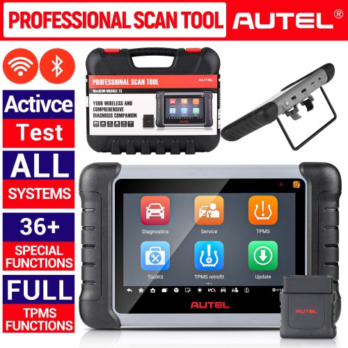 AUTEL MaxiCOM MK808Z-TS Car Scanner, 2022 Bidirectional Tool with 36+ Service, All Systems Diagnoses, Top TPMS Relearn Programming Scanner, Bluetooth