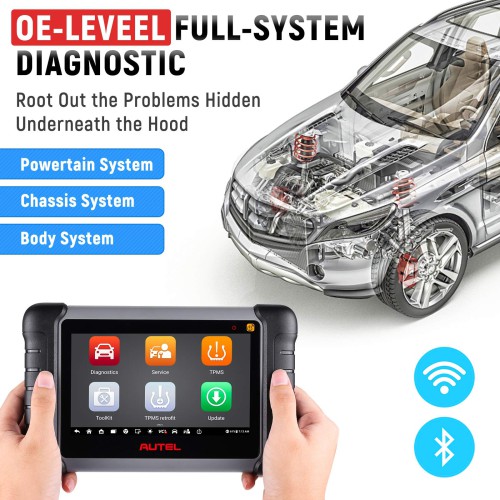 AUTEL MaxiCOM MK808Z-TS Car Scanner, 2022 Bidirectional Tool with 36+ Service, All Systems Diagnoses, Top TPMS Relearn Programming Scanner, Bluetooth