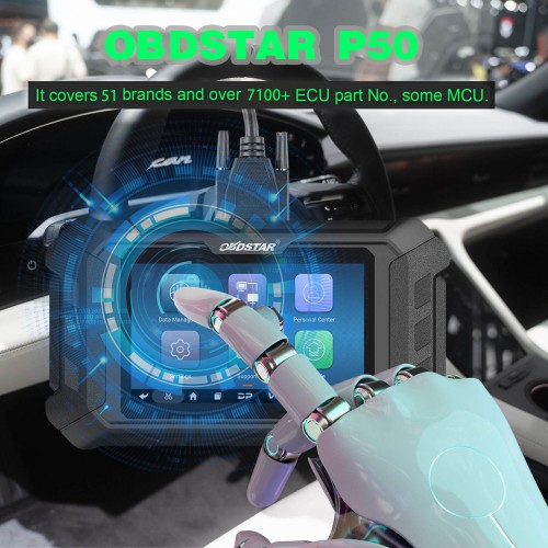 OBDSTAR P50 Airbag Reset Intelligent Airbag Reset Equipment Covers 51 Brands and Over 7100 ECU Part No.