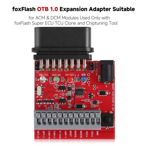 foxFlash OTB 1.0 Expansion Adapter Suitable for ACM & DCM Modules Used Only with foxFlash Super ECU TCU Clone and Chiptuning Tool