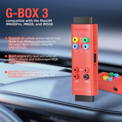 Autel MaxiIM G-BOX 3 Adapter Compatible with MAXIIM IM608, IM608PRO Engine ECU Read/Write for BOSCH MD1/MG1