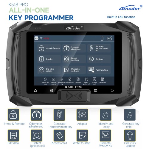 Lonsdor K518 PRO Full Configuration All-in-One Key Programmer Full Functions IMMO Matching Support Multi-language