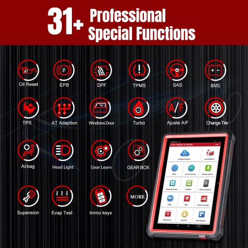 2022 Newest LAUNCH X431 PRO3S+, Bi-Directional Scan Tool, 31+ Reset Service, OE-Level Full System Bluetooth Diagnostic Scanner, ECU Coding, AutoAuth