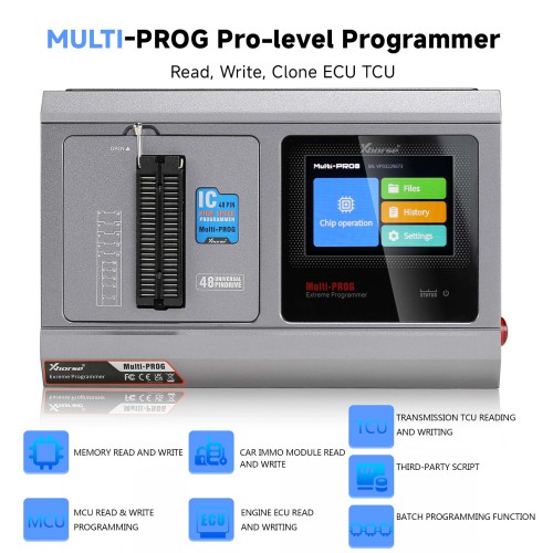 Xhorse MULTI-PROG Pro-level Programmer Read, Write, Clone ECU TCU Support Factory Usage Mode for Batch Programming of Chips