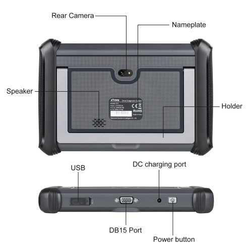 XTOOL D7S Automotive Diagnostic Tool Full-System Diagnosis All OBD2 Functions 15 Supported Languages