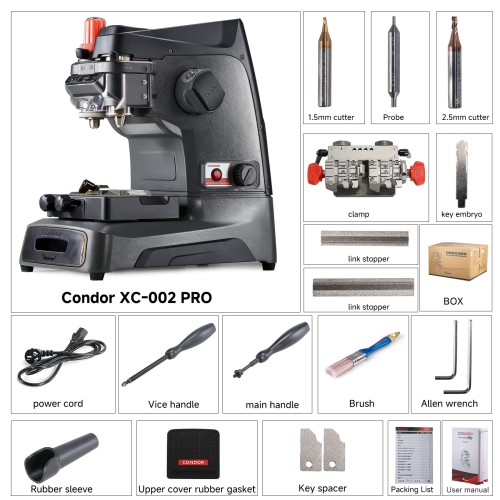 XHORSE Condor XC-002 PRO Manual Key Cutting Machine PN: XC02P0 Optimized Performance Ultra-high Precision Duplication