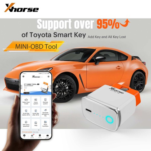 Xhorse MINI-OBD Tool XDMOT0GL Toyota Add Keys All Keys Lost