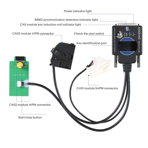 GODIAG BMW CAS1/CAS2 Mech-Key Test Platform Detect CAS & Key Synchronization Solder-free Matching CAS Data Read, Write and Program