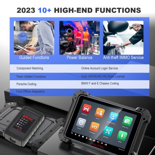 Autel MaxiCOM MK908 II Diagnostic Tablet Wi-Fi Printing ECU Coding IMMO Service Refresh Hidden Functions