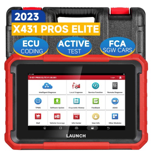 Launch X-431 PROS ELITE Auto Full System Car Diagnostic Tools CAN FD Active Tester OBD2 Scanner