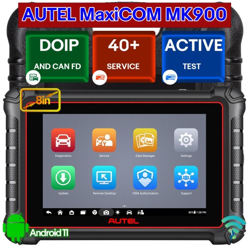 AUTEL MaxiCOM MK900 All System Diagnostic Scanner, Active Tests, AutoVIN, Pre & Post Scan