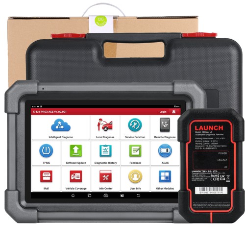 LAUNCH X431 PRO3 ACE Car Diagnostic Tool OBD2 Scanner Full System ADAS Calibration Support CANFD & DoIP, FCA