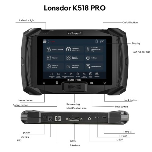 Lonsdor K518 PRO-FCV All-in-One Key Programmer 5+5 Car Series Free Use Support Multi-language