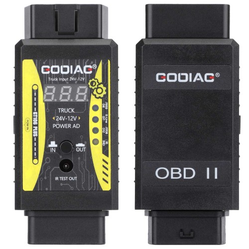 GODIAG GT106 PLUS 24V to 12V Heavy Duty Truck Adapter Fuel Injector Cleaning & Testing Relay Testing for Cars & Trucks