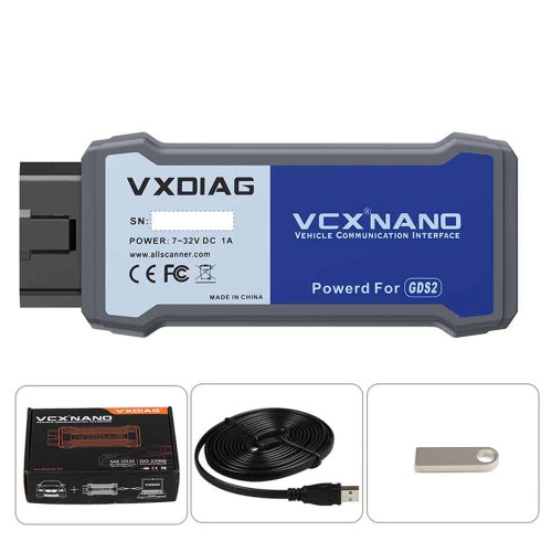 VXDIAG VCX NANO for GM/OPEL GDS2 Diagnostic Tool + U Disk with Software