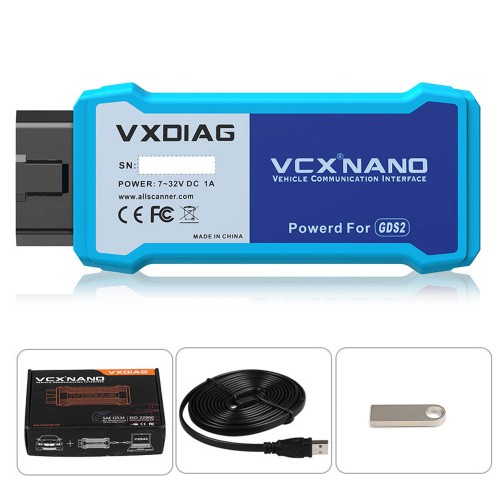 VXDIAG VCX NANO for GM/OPEL GDS2 Diagnostic Tool WIFI Version  + U Disk with Software